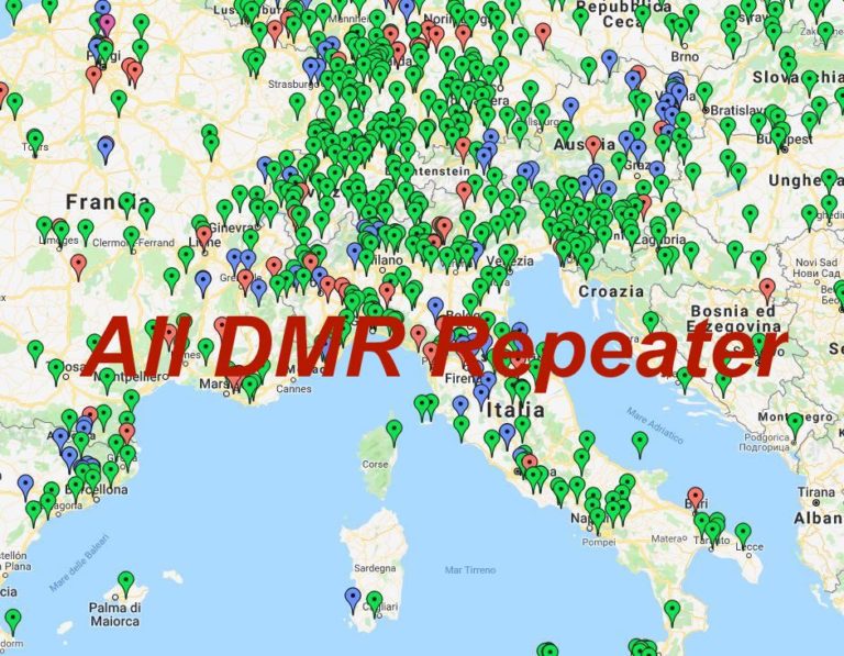 World Map of All DMR Repeater - ik6dio - HamRadio Page